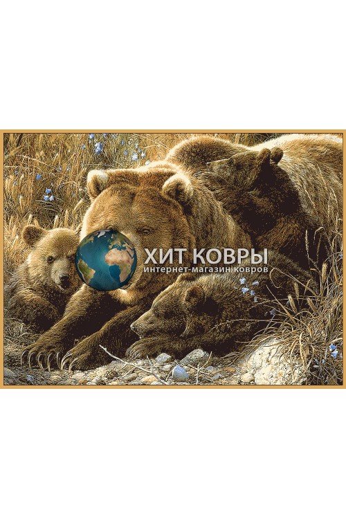 Монгольский ковер Hunnu 6S0235_028 Коричневый